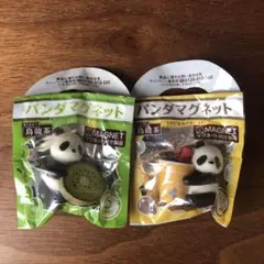 パンダマグネット2個セット　サントリー烏龍茶