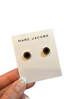 【訳あり】MARC JACOBS ピアス 両耳用 ブラックゴールド