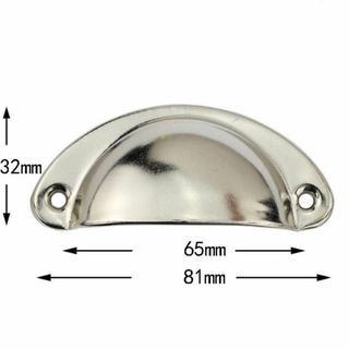 シルバー　10個　引き出し　キャビネット　ドアハンドル　シェルプルハンドル