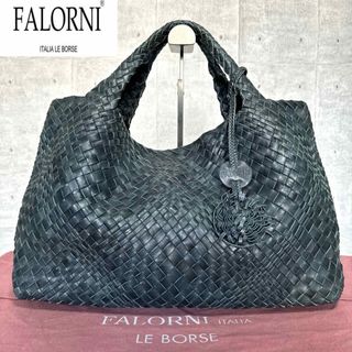 良品 FALORNI イントレチャート グリーン ラムレザー A4 トートバッグ