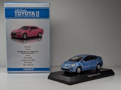 京商 1/64 TOYOTA MINICAR COLLECTION II プリウスPHV (ライトブルー)